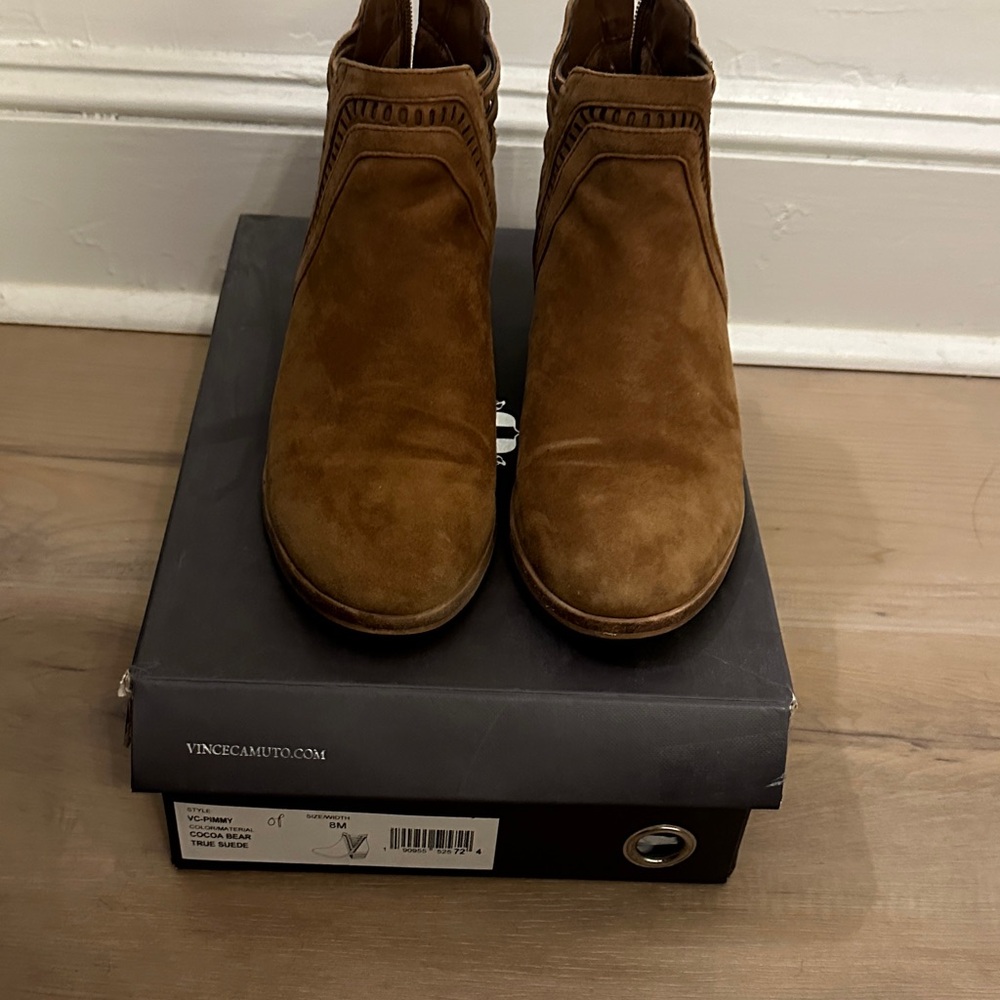 Vince Camuto Pimmy Bootie Cocoa Suede size 8